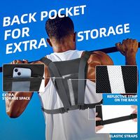 Gilet de course utilitaire léger personnalisé pour homme, poche de poitrine, porte-téléphone de poitrine, sac de poitrine tactique pour homme pour le jogging, le cyclisme