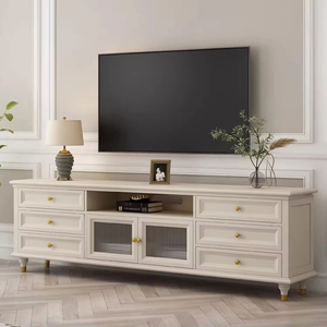 Meuble TV portable intelligent en <span class=keywords><strong>bois</strong></span> au design classique et antique pour salon, support de <span class=keywords><strong>tablette</strong></span> sur pied - Product Image 4
