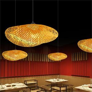 Personnalisé bambou tissé rustique B & B salle à manger <span class=keywords><strong>suspension</strong></span> classique chapeau de <span class=keywords><strong>paille</strong></span> salon de thé ferme e27 <span class=keywords><strong>suspension</strong></span> - Product Image 4