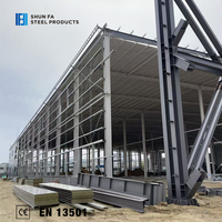 Kit de structure en acier lourd préfabriqué, galvanisé à chaud, haute résistance, résistant au vent et à la neige, pour bâtiments métalliques