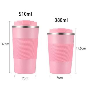 Taza de Café de Acero Inoxidable de 380 ml y 510 ml, de Doble Pared, para Viajes y Oficina, con Tapa, Promocional - Product Image 3