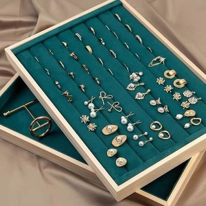 Trang sức hiển thị khay sang trọng nhung leatherjewelry Vòng Cổ Vòng đeo tay bông tai vòng hiển thị khay - Product Image 5