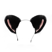 Dropship Handmade Plush Cat Ear Headband Lolita KC Fox Ears Hair Clip Furry Accessory