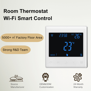 Termostato de CA inteligente para unidad de bobina de ventilador, termostato de aire acondicionado, controlador de temperatura WiFi, bobina de ventilador, termostato Tuya - Product Image 2