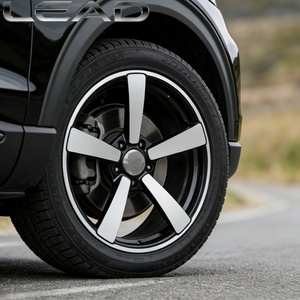 Jantes forgées sur mesure LEAD <span class=keywords><strong>5</strong></span> à <span class=keywords><strong>5</strong></span> branches, face usinée noire, 16-24 pouces pour Mercedes BMW Audi - Product Image 6