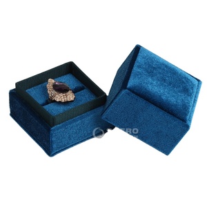 Caja de Anillo de Terciopelo con Logotipo Personalizado, Cajas de Embalaje para Regalos de Joyería de Boda, Embalaje de Joyería - Product Image 2
