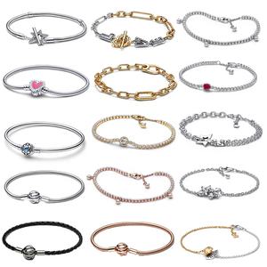 Originele damessieradenarmband, 100% S925 sterling zilver, hoogwaardige klassieke kralenarmband, verjaardagscadeau - Product Image 2