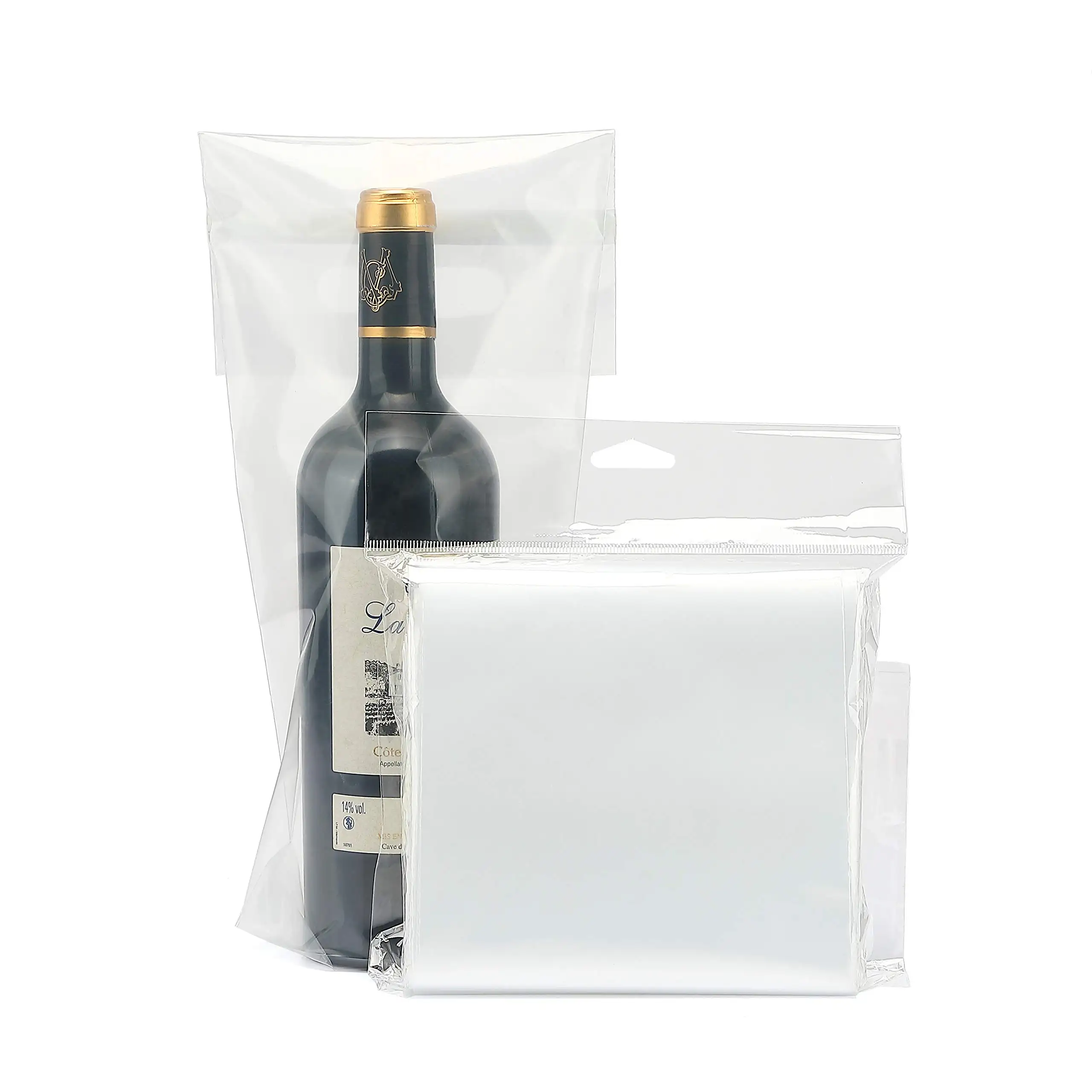 Bolsas de vino para cajas de botellas, asas resistentes y sello a prueba de manipulaciones