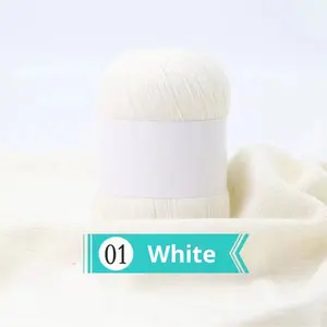 สเวตเตอร์ถักขนสัตว์แคชเมียร์ผสม50กรัม/ม้วนสำหรับมือและเครื่องจักรถักไหมพรมแคชเมียร์ที่สร้างสรรค์ - Product Image 6