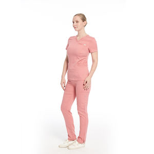Survêtement d'é<span class=keywords><strong>t</strong></span>é extensible pour personnel médical, ensemble de deux pièces de jogging, uniforme de gommage d'infirmière d'hôpital, vêtements de détente - Product Image 5