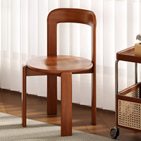Chaise de salle à manger moderne simple de haute qualité avec dossier unique et revêtement en cuir pour salon et bureau à domicile