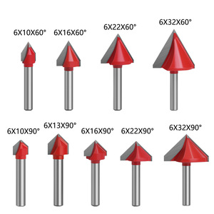 ดอกกัดงานไม้ 6x10x90 องศา คาร์ไบด์ แบบฟลูตเดี่ยว สำหรับงานไม้ ศูนย์เครื่องจักรซีเอ็นซี - Product Image 1