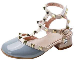 Nuevas Sandalias con Hebilla y Remaches para Niñas, Zapatos de Rendimiento con Tacón y Piedras Brillantes - Product Image 6