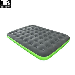 ที่นอนลมแบบพองได้ขนาดควีนไซส์ ทนทาน พร้อมปั๊มเท้าในตัว ที่นอนลมแบบคู่เคลือบผิวกำมะหยี่ แผ่นรองนอนพกพาสำหรับกิจกรรมกลางแจ้ง - Product Image 5
