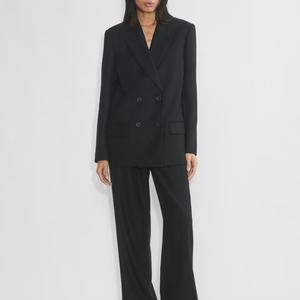 เสื้อเบลเซอร์คอวีแบบเป็นทางการปรับแต่งได้น้ำหนักเบากระดุมสองแถวตกแต่งด้วยกระดุมและกระเป๋าทอ - Product Image 3