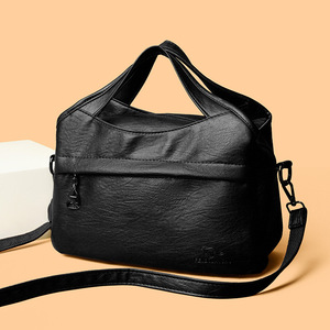 Sac à bandoulière rétro en cuir souple pour femme, grande capacité, utilisation quotidienne, printemps 2026 - Product Image 2