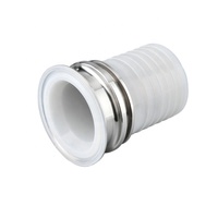Raccord de tuyau Tri-clamp doublé de PTFE doublé de tuyau de fluor sanitaire d'acier inoxydable