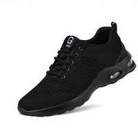 Chaussures de sécurité pour hommes en tissu respirant, avec embout en acier anti-écrasement, anti-perforation, absorption des chocs, résistantes à l'usure, confortables, baskets industrielles