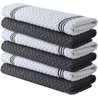 Chiffon à vaisselle Serviette tissée à séchage rapide pour le nettoyage de la cuisine Vente en gros pour hôtel Ensemble de serviettes de cuisine en coton