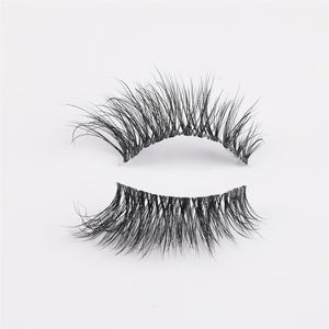 개인 라벨 가짜 밍크 보이지 않는 밴드 비건 코너 속눈썹 블랙 부드러운 얇은 밴드 투명 투명 밴드 3D 하프 스트립 속눈썹 - Product Image 6