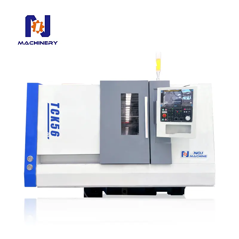 Máquina de torno cnc cama slant tck56 com doze estações de turbina