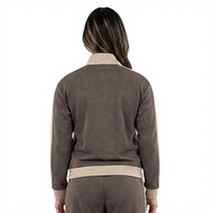 Ensemble de sweat-shirts pour femmes, col rond, coton et bambou, tricoté, respirant, vêtements d'automne, couleur unie, coupe classique - Product Image 2