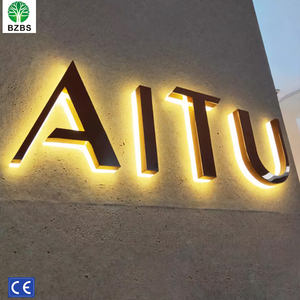 Custom negozio 3d pubblicità esterna in metallo retroilluminato segni di lettere di cartello di bordo acrilico Led muro segno indietro luminoso parola - Product Image 6