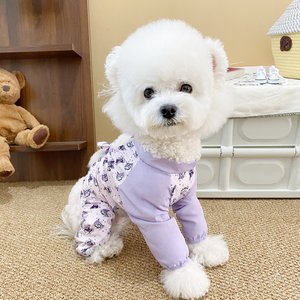 Pet Dog Dustproof Walking Pants Small Leg Protectors For Bichon Frise Teddy Cute Animal Pattern Polyester Material - Product Image 2