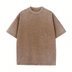 250gsm <b>Drop</b> Shoulder Heavyweight T-shirt Blank Heavy Cotton Streetwear Boxy Ographic Oversized Mens Custom <b>Acid</b> Wash T Shirt - Product Image 5