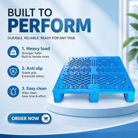 Grille de drainage simple face en plastique Euro HDPE, palette à séchage rapide, empilable, pour zones industrielles humides, entrepôts et chambres froides