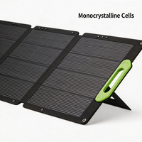 Panneau solaire monocristallin pliable portable Tricell 400W avec support, efficacité 22%, léger