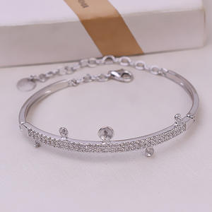 Pulsera de Plata S925 con Cristales de Cielo Estrellado para Mujer, Hecha a Mano, con Círculo y Perlas Incrustadas, Accesorios de Semi-Joyería - Product Image 2
