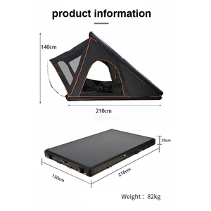 Tienda de campaña para techo Carcasa dura Tienda rígida adecuada para jeep Suv Truck Van, techo de coche de camping para 2-3 personas - Product Image 4