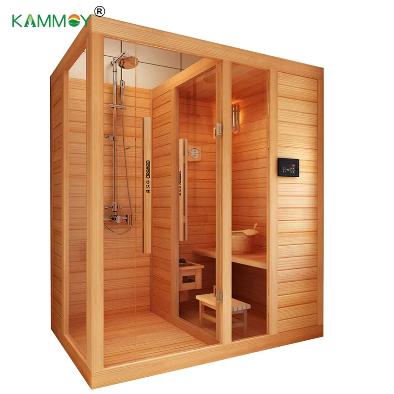 Distante infravermelho do suor do quarto, acessórios gerador de vapor sauna fogão balde, colher de madeira vidro temperado banheira sauna quartos