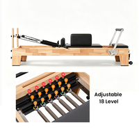 Reformers de Pilates en chêne massif pour usage en studio, lit d'exercice corporel multifonctionnel, équipement de fitness Pilates commercial avec logo personnalisé, vente en gros