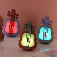 Lampe de bureau LED moderne Chargement USB Violon Veilleuse Protection des yeux pour étudiants Touch ABS pour dortoir chambres lecture chevet