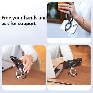 Compatible Flexible Dual-Sided Zinc Alloy Magnet Phone Grip <b>Holder</b> Stand Adjustable Ring Universal Smartphones Portable Desktop - Product Image 4