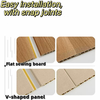 Panel Dinding SPC Modern dengan Finishing Mengkilap, Tahan Api, Ramah Lingkungan untuk Dinding