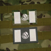 En gros IR Reflex Drapeau Mexicain Patch Pleine Broderie Mexique Crâne Tactique Patch Badge Avec Crochet et Boucle