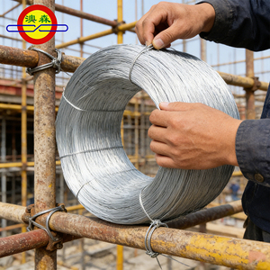 Fil d'acier galvanisé Aosen sur mesure BWG11-24 conforme à la norme ASTM (80-275g/m) pour liens de coffrage en béton avec traitement de pliage - Product Image 1