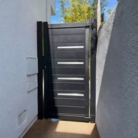 Moteur de portail battant automatique en aluminium robuste triphasé double ouvre-porte 18 pieds de long télécommande alimentation solaire serrure intelligente clôture de jardin