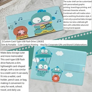 Nueva Memoria USB con Forma de Tarjeta, Diseño de Dibujos Animados Personalizado, Portátil, 128GB, Dispositivo de Almacenamiento de Datos de Plástico - Product Image 6