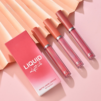 Matte 3-Color Air Velvet Lipstick Lip Gloss Set Waterproof Non-Stick Long Lasting Cream Formula for Makeup Gift for Cosmetics