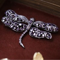 Broche vintage de haute qualité TIANSHE en forme de libellule, cadeau de festival pour femme, mode, luxe, animaux, insectes, épingle, vente en gros