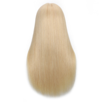 Tête de mannequin en cheveux humains 100% blonds de 20 pouces pour la pratique de la coloration, tête d'entraînement professionnelle pour la coiffure en salon