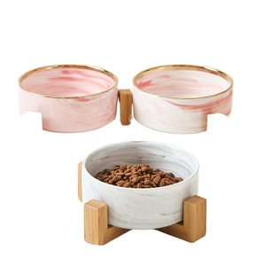 Atacado Eco-Friendly Natural Bambu Madeira Suporte para <span class=keywords><strong>Pet</strong></span> Bowls Alimentadores Custom Logo Design Cerâmica <span class=keywords><strong>Dog</strong></span> <span class=keywords><strong>Bowl</strong></span> Plate <span class=keywords><strong>Pet</strong></span> Supplies - Product Image 6