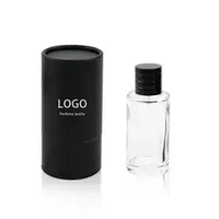 Flacon de parfum rond unique de luxe rechargeable de 30 ml, 50 ml, 100 ml avec logo personnalisé, boîte et bouchon magnétique