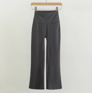 Los Pantalones Plegables con Cintura Alta y Corte Acampanado Realzan la Figura, Ideales para Yoga y Uso Casual Femenino - Product Image 6