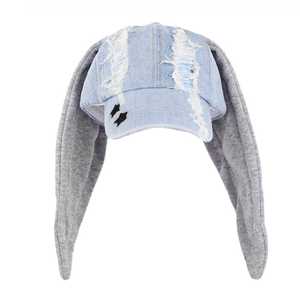 F-2548新款2024夏季骷髅头酷长耳设计师男士破牛仔裤巨型棒球帽男女通用搞笑y2k卡车司机帽 - Product Image 3