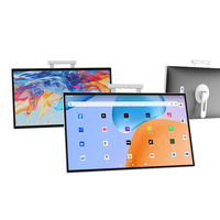 Monitor de Pantalla Táctil Interactivo Inteligente de 27 Pulgadas, Televisor Inteligente Portátil Android 15, Mini TV Inteligente Portátil con Soporte